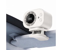 Clip-on Airconditioner voor Auto Draagbare Auto Airconditioner – 360° Rotatie – 199 Snelheden – Stille Mini Bladeless Fan -Ventilator voor Auto’s, Werk en Kamperen – Zwart – Oplaadbaar 2000mAh – Geschikt als Riemventilator, Nekventilator