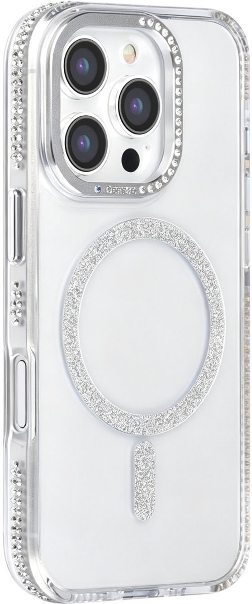 TUNIQ telefoonhoesje voor Apple iPhone 16 Pro - Diamond MagSafe TPU+PC - Grijs