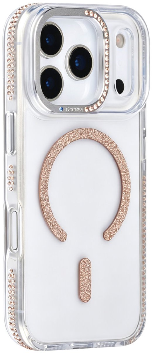 TUNIQ Backcover hoesje Apple iPhone 17 Pro - Diamond MagSafe TPU+PC - Goud