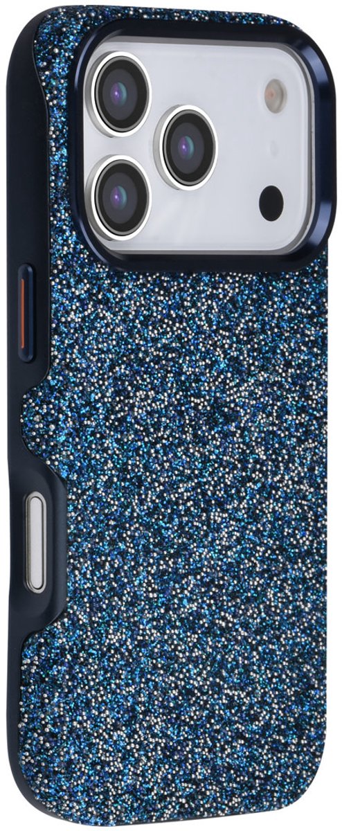 TUNIQ telefoonhoesje voor Apple iPhone 17 Pro - glitter Magsafe TPU+PC - Blauw
