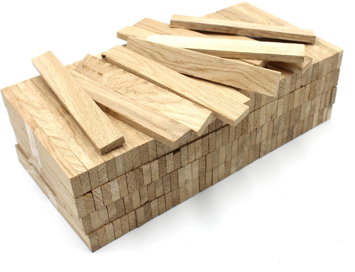 VmG-Store Houten lijsten 22x8x160mm eik losse knutselblokken voor het knutselen knutselstokken houten lijst (40) - ShopVlot