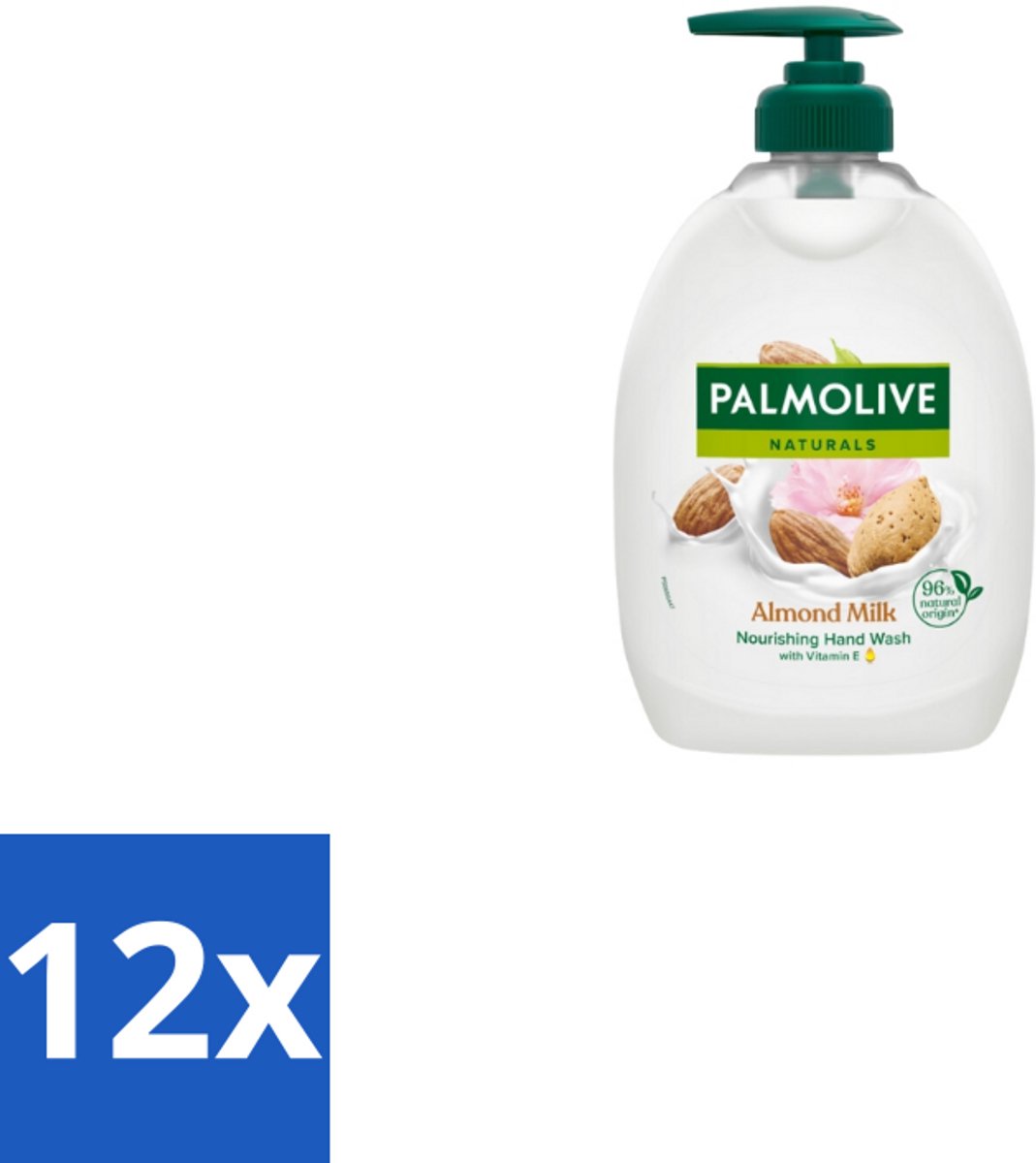 12 x Palmolive - Handzeep - Met Pomp - Almond Milk - 500ml - Handzeep - Melk - Amandel - Zeepvrij - Hydraterend