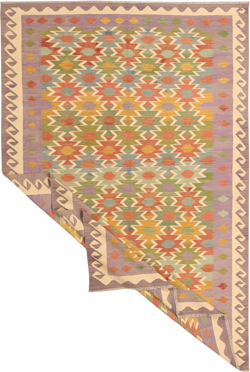 Traditionele Unieke Handgemaakte Ghazni Wol Kilim Tapijt