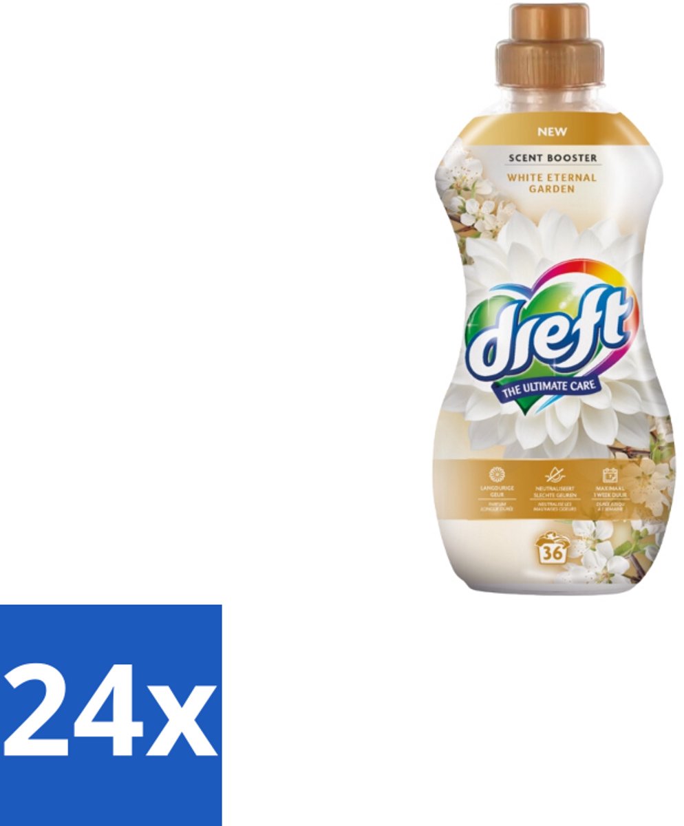24 x Dreft – White Eternal Garden – Vloeibare Geurbooster – 720 ml – 36 wasbeurten - Wasgeur - Wasgeurbooster - Frisse Geur - Wasmiddel - Textiel Verzorging