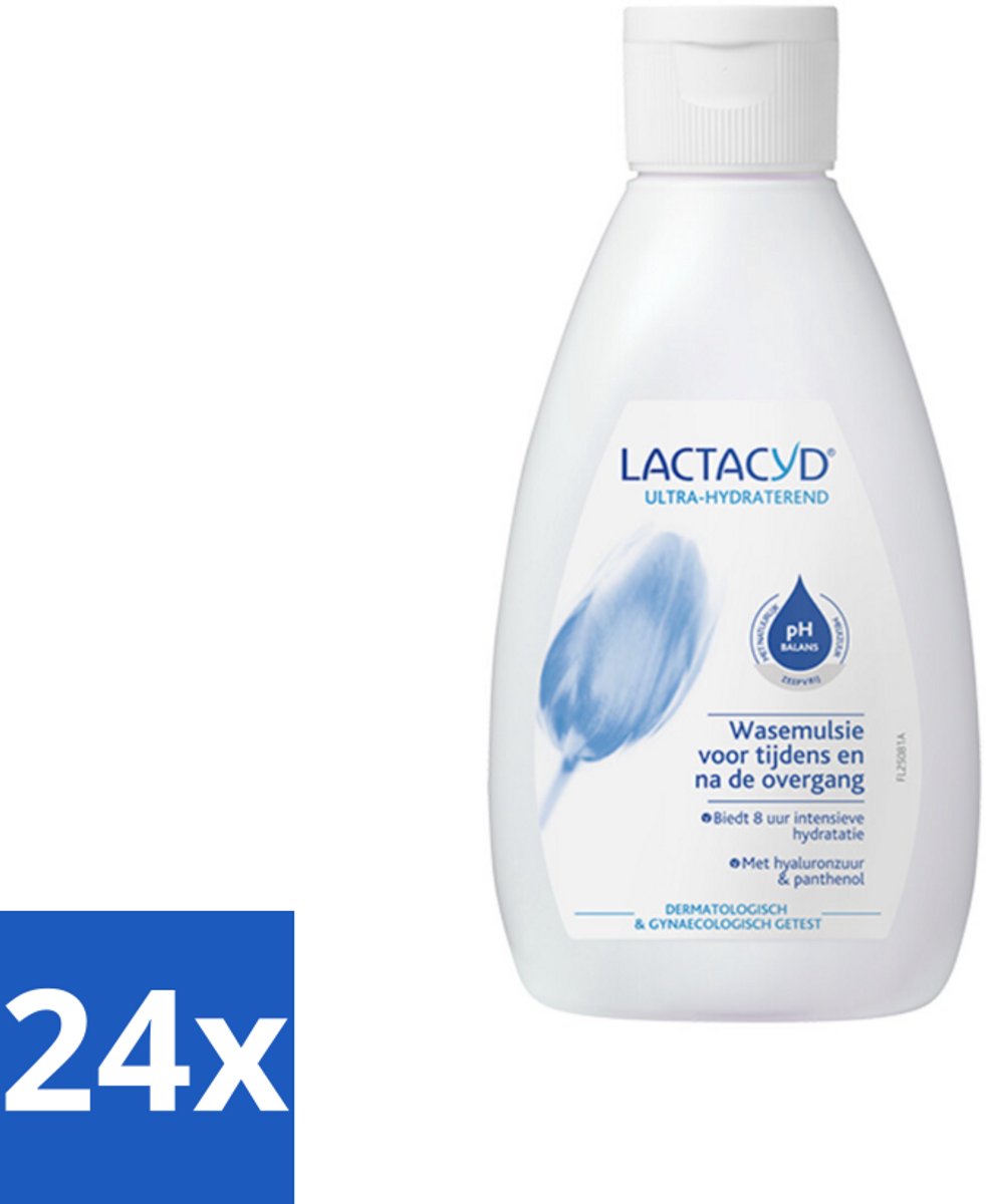 24 x Lactacyd – Ultra Hydraterend – Voor tijdens en na de overgang – 200 ml - Overgang - Hydraatatie - Jeuk - Droogheid - Intieme Verzorging