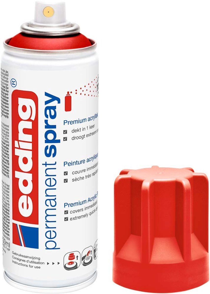 Elzusha - Permanent Acryllakspray in Verkeersrood, 200 ml