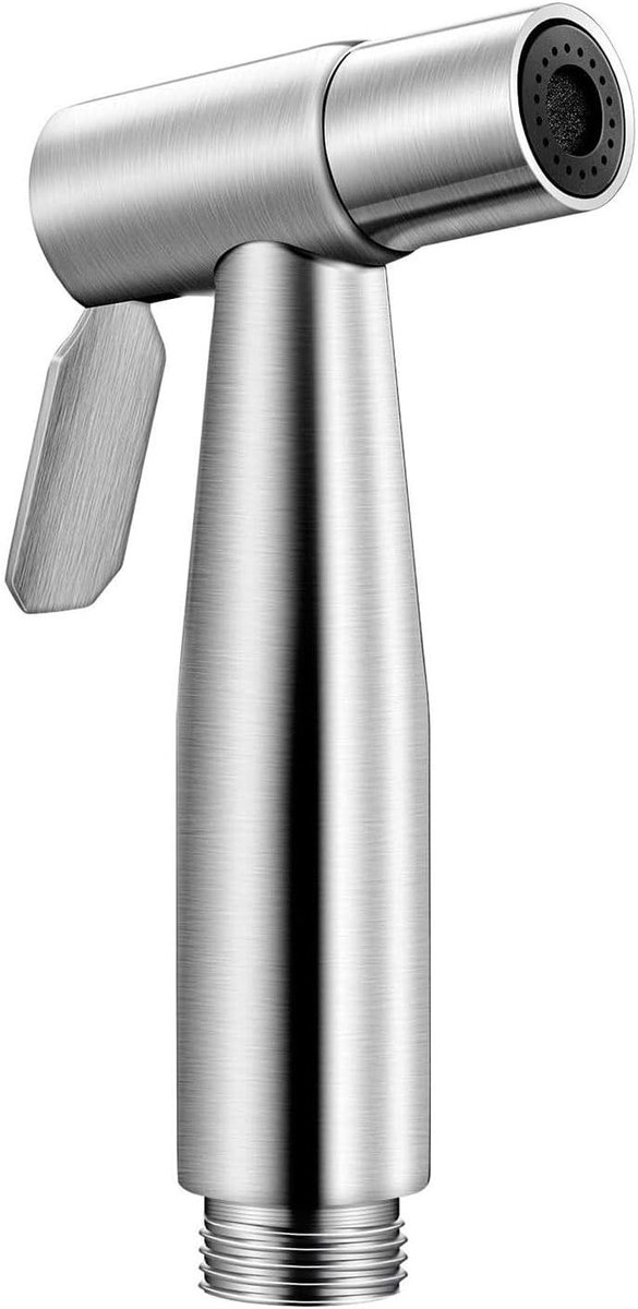 Handdouche voor Bidet van RVS met Houder voor Intieme Hygiëne, Toiletreiniging en Dierenbad