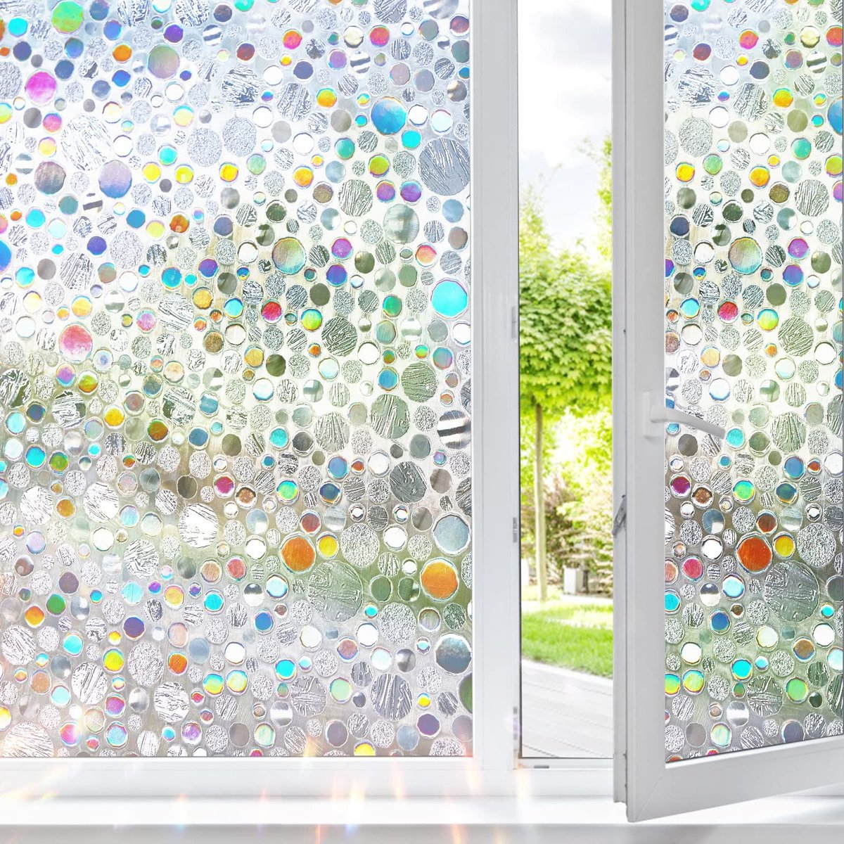 Elzusha - Raam Privacy Film - Holografische Decoratieve Vinyl