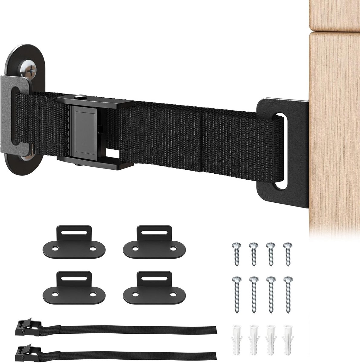 Meubels Anti-Tilt Bevestigingsriemen 2 Sets, Capaciteit 226kg, Aardbeving Bestendig en Veiligheidsoplossing