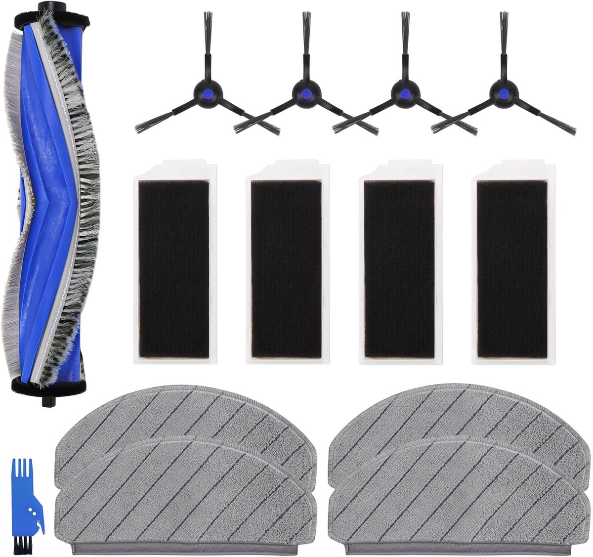 Elzusha - Vervangaccessoires voor Robotstofzuiger met Hoofdborstel en Filters