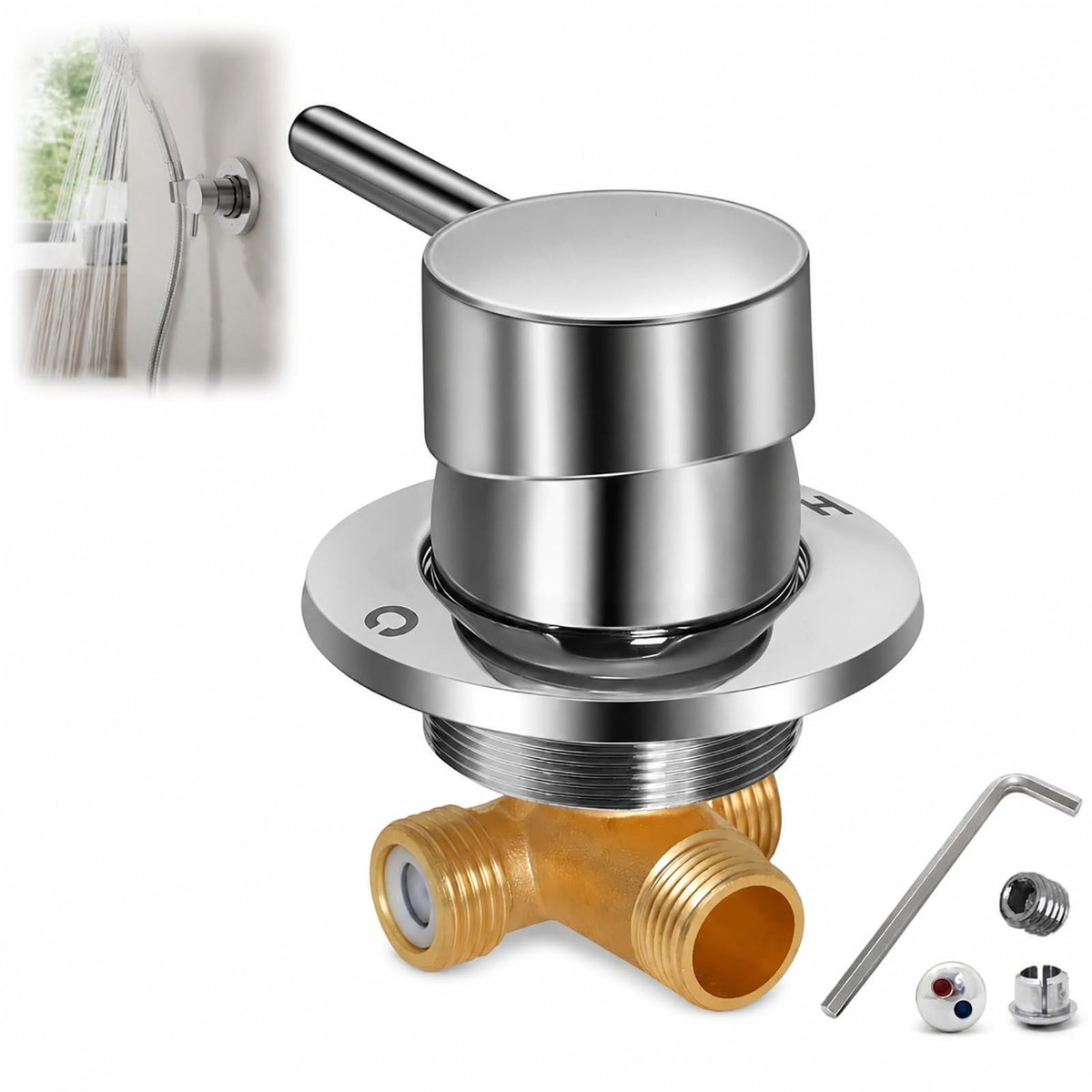 Elzusha - Thermostatische Mengkraan voor Douche, Messing