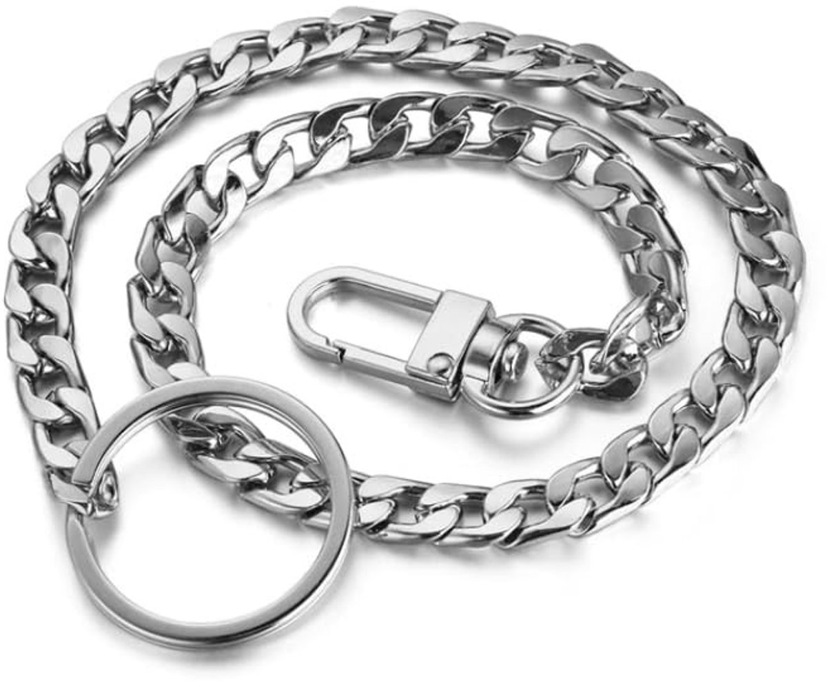 Elzusha - Sleutelhanger met Musketon en Ring - Zilver