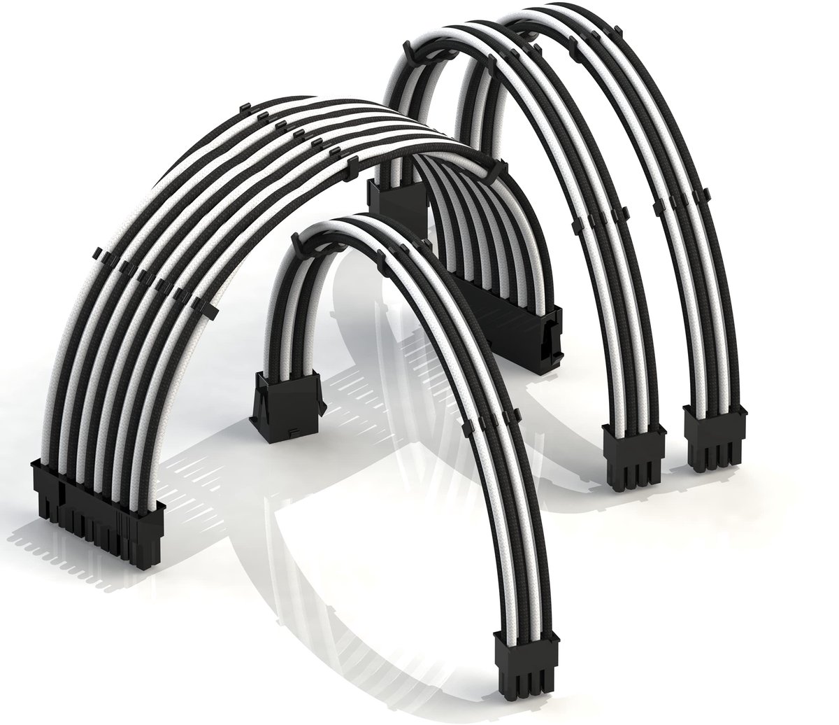 Elzusha - PSU Ingekapselde Kabelverlenging voor PC-Voeding 30cm