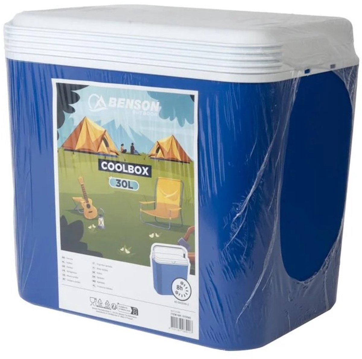 Benson Koelbox – 30 Liter – met handvat – blauw