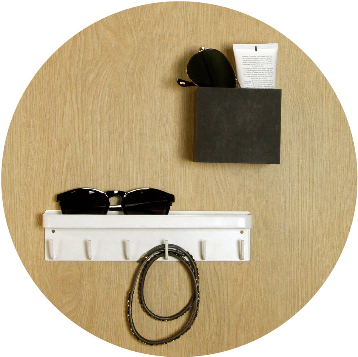 Design Magneetbord Rond - Eikenhout - Rond - 40cm - Kamer26