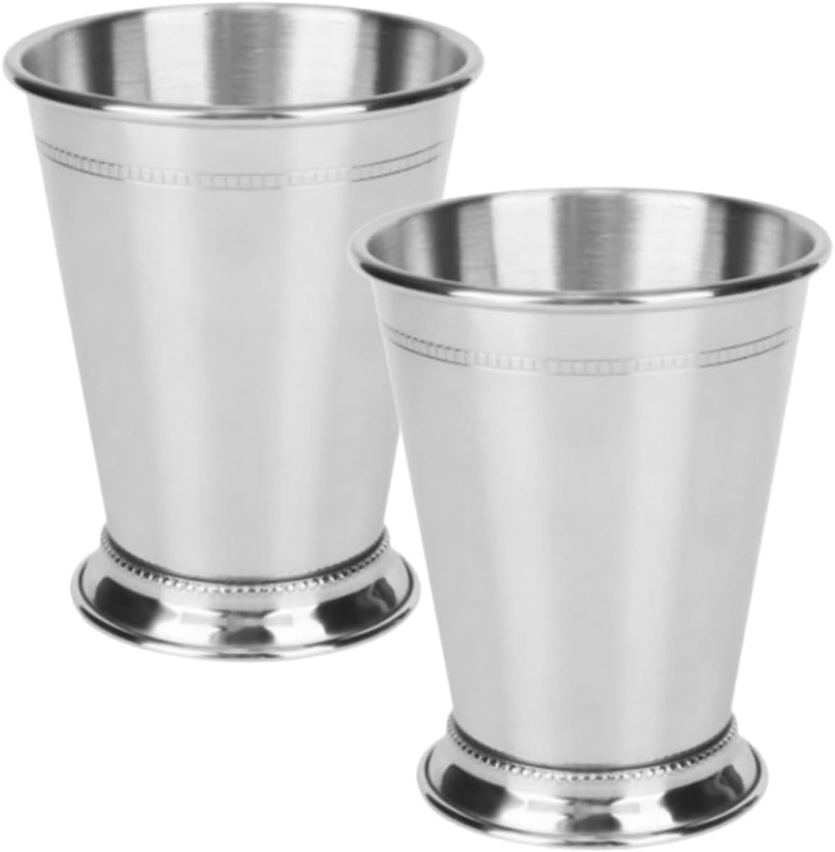 Stijlvolle RVS Cocktailglazen - Set van 2, 400ml - Perfect voor Drankjes, Bier en Sap