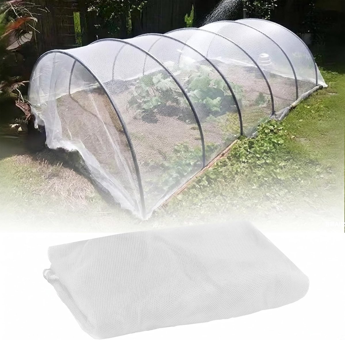 Grote Outdoor Muggennet van 6 m x 2,4 m voor Insectenbescherming, Tuinplanten en Groenten