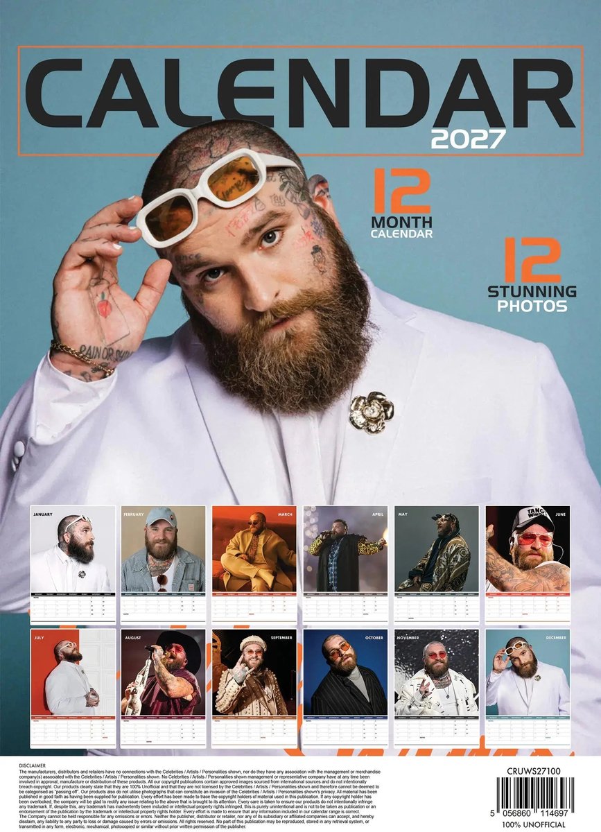 Teddy Swims A3 Kalender 2027