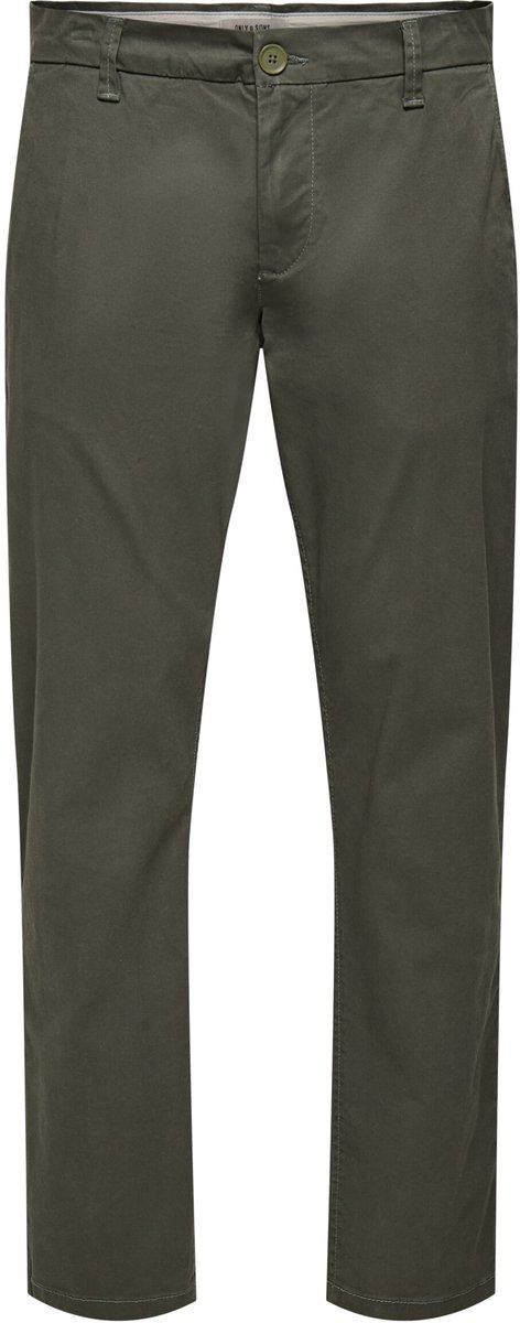 ONLY - Heren broek - Maat 32 - Mannen - Khaki - katoen