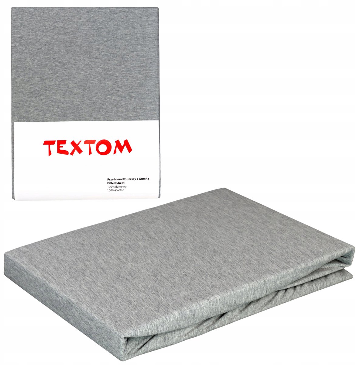 Laken 120x200cm Grijs Jersey Katoen met Elastiek - 30cm Hoog