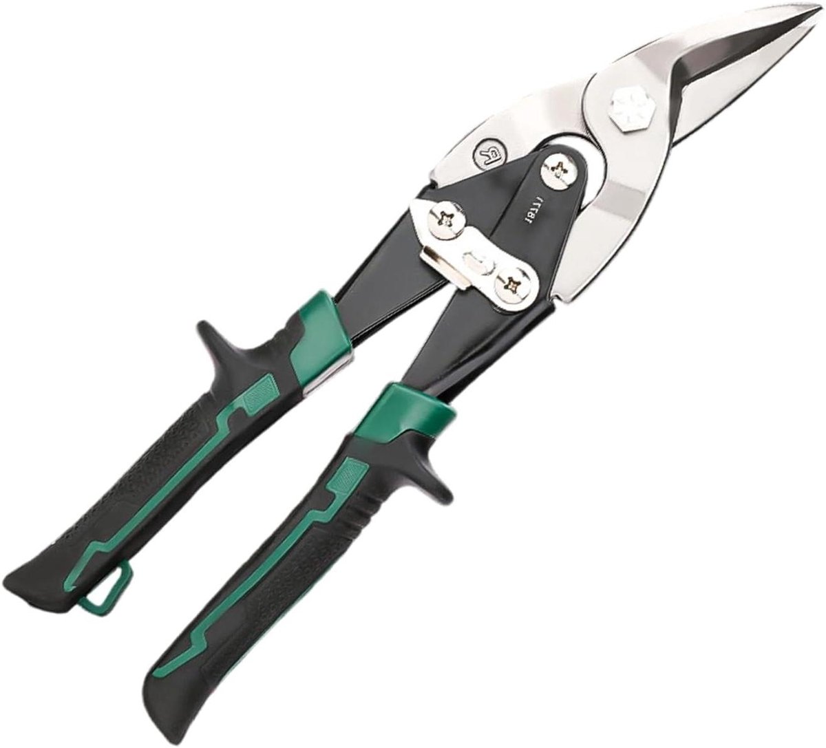 Metaalschaar Plaat - Zinkschaar Dakdekker - Dakbedekking Reparatie - Ergonomische Handgreep - 25 cm - Geel