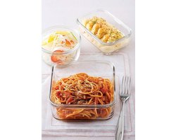 Glasslock Glazen Voedselcontainer 1.2L - BPA-vrij, Vaatwasser & Magnetronbestendig
