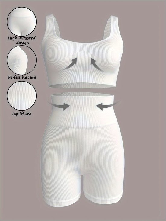 Currero Pilates Pak Dames - Yoga - Buttshaper - Gym - Fitness - Butt Lift - Bil Vergrotend - Heup Liftend - Yogakleding - Melkachtig M — afbeelding 4