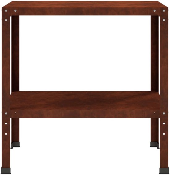 vidaXL - Planttafel - 60 - x - 50 - x - 80 - cm - weervast - staal - Roestkleurig — afbeelding 4