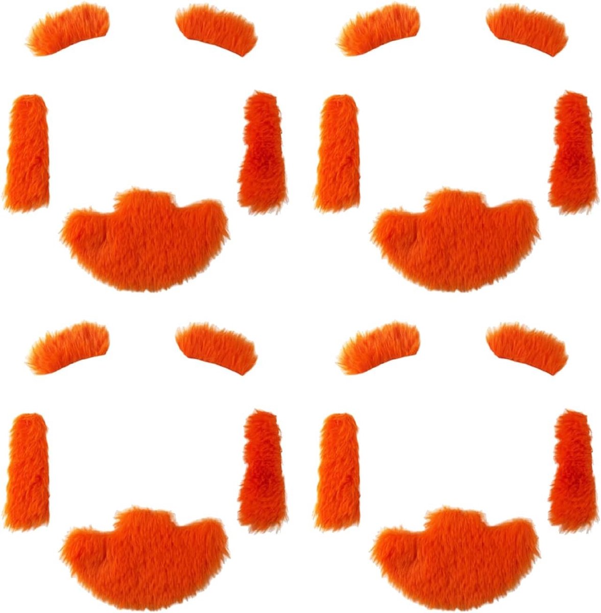 Deluxe 4-delige set voor St. Patrick's Day met gnome baard, snor en wenkbrauwen - Ierse feestaccessoires voor volwassenen en kinderen