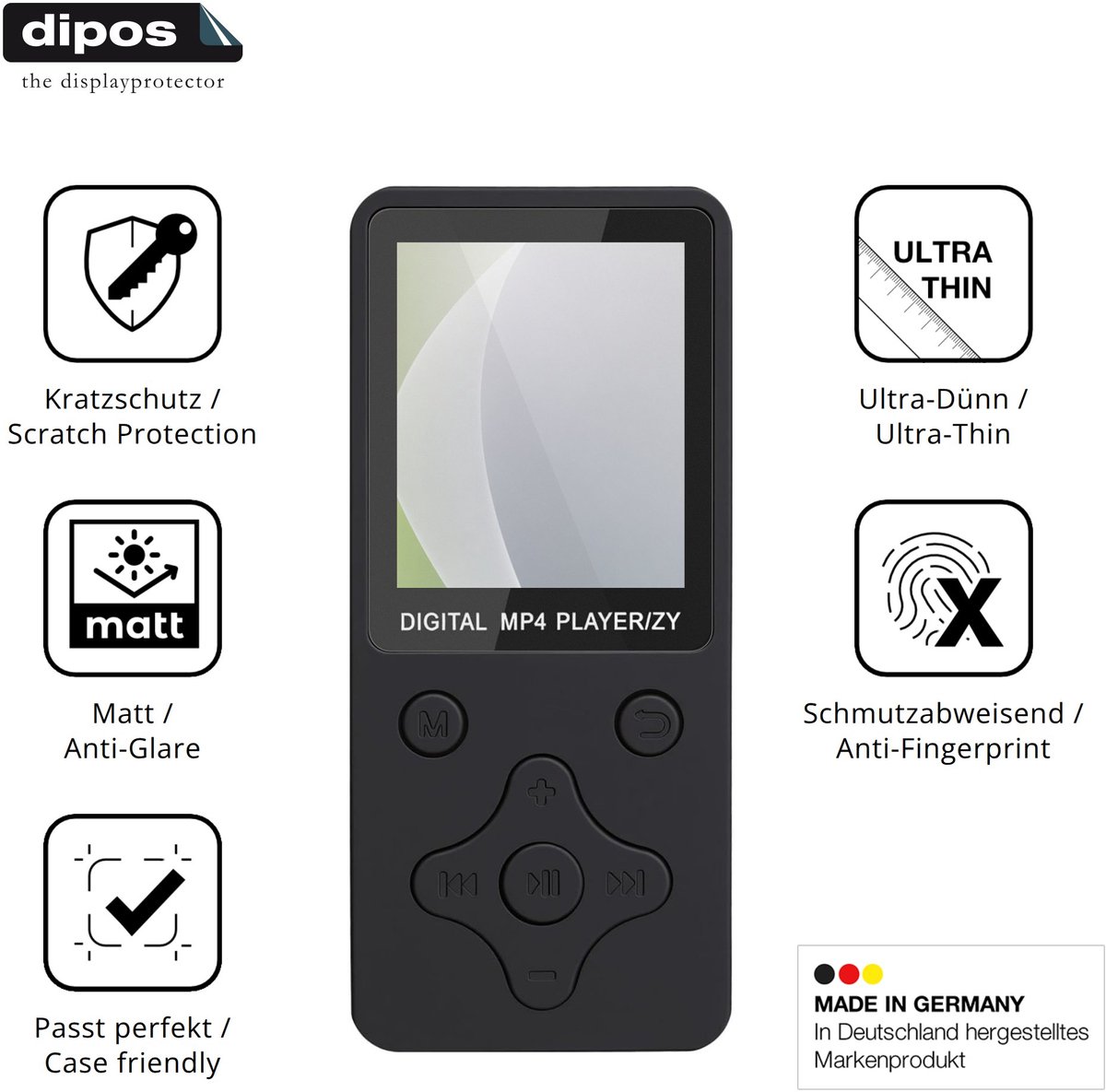 dipos – 4x Matte Beschermfolie geschikt voor Synclum W2 | Krasbestendige & antireflecterende Screenprotector Ultra-Thin
