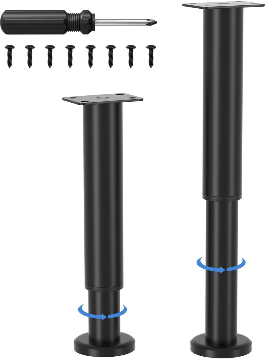 Elzusha - Verstelbare Meubelpoten 18-30cm van Metaal