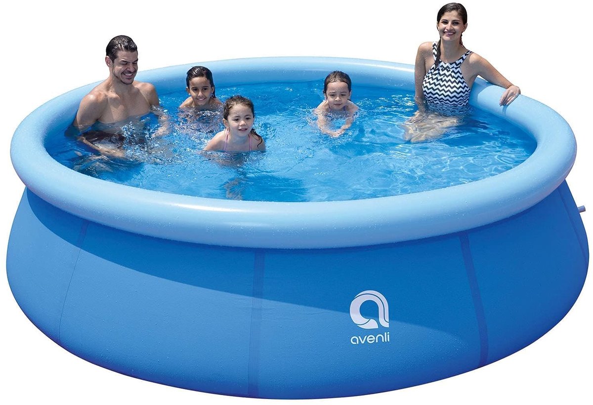 Elzusha- Opblaasbaar Zwembad 305 cm - Rond - Voor Kinderen/Volwassenen - Duurzaam Materiaal - Drie Lagen - Gemakkelijk Schoon te Maken