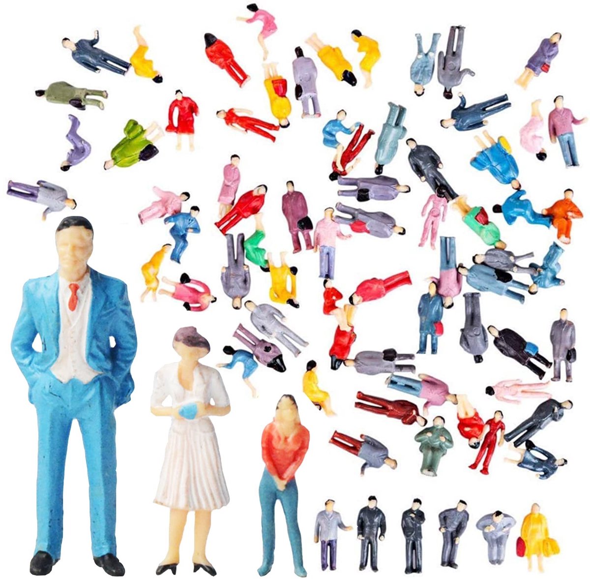 Elzusha - Set van 150 Miniatuur Figuren H0 voor Modelbouw en Fotografie