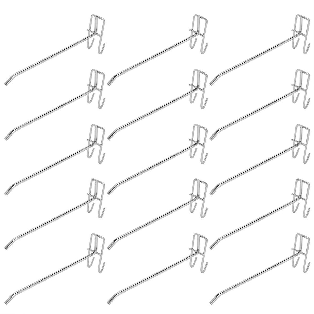 Elzusha - Pegboard Hooks - Sterke Wandbeugels - Organisatie in Garage en Winkel - 30 Stuks - Handige Haakjes - Geschikt voor Garages en Winkels - K...