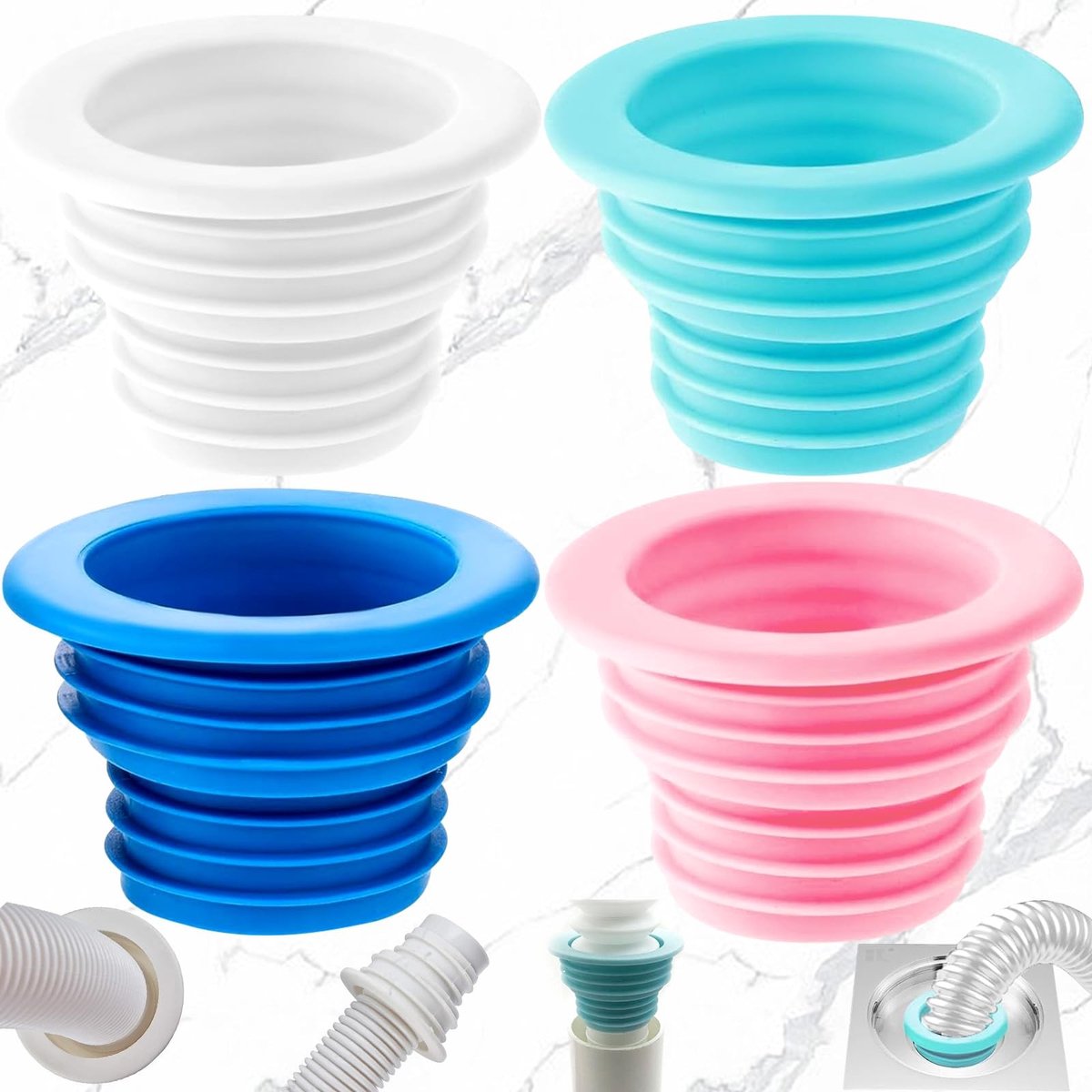 Elzusha - Set van 4 Sealing Plugs voor Afvoer