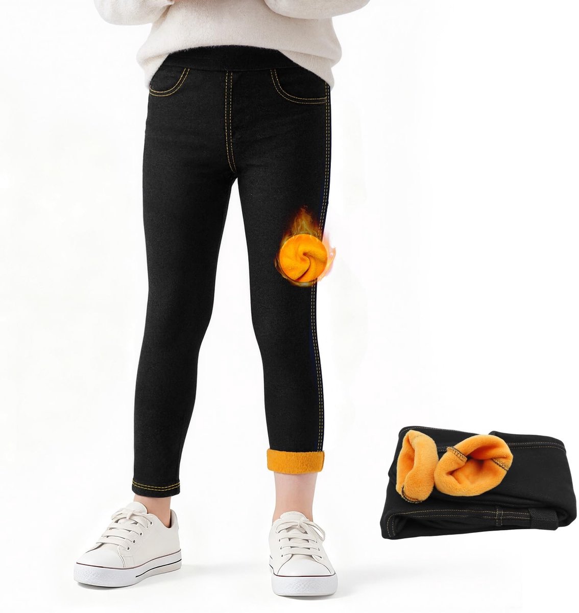 Elzusha - Thermoleggins voor Meisjes met Jeanslook