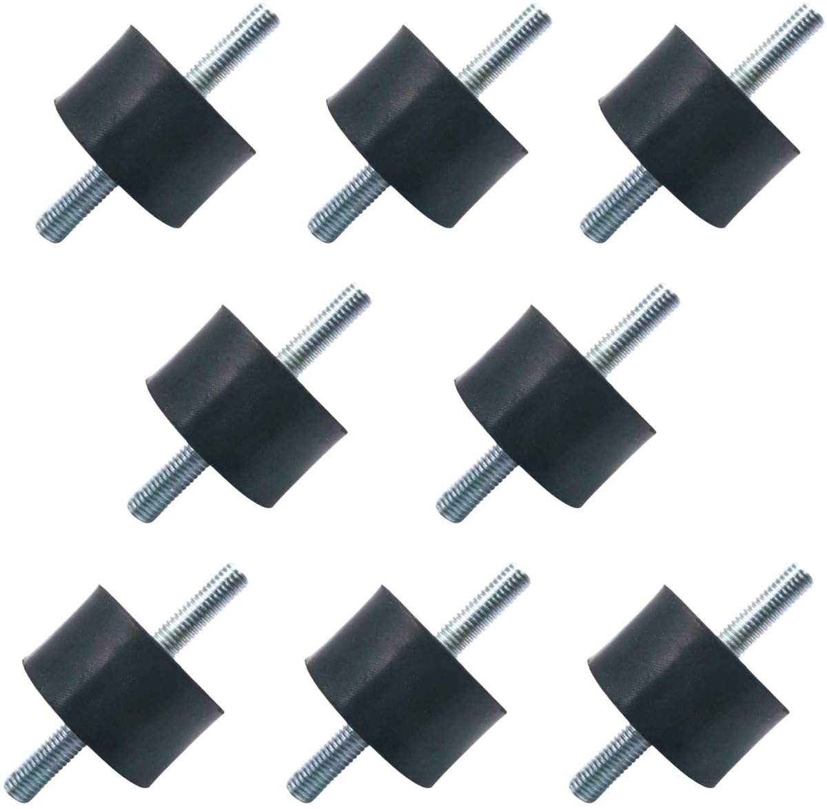 Set van 8 Rubber Buffers M6 Vibration Dampers voor Machines, Motoren en Compressors - Geluidsabsorberend en Schokbestendig