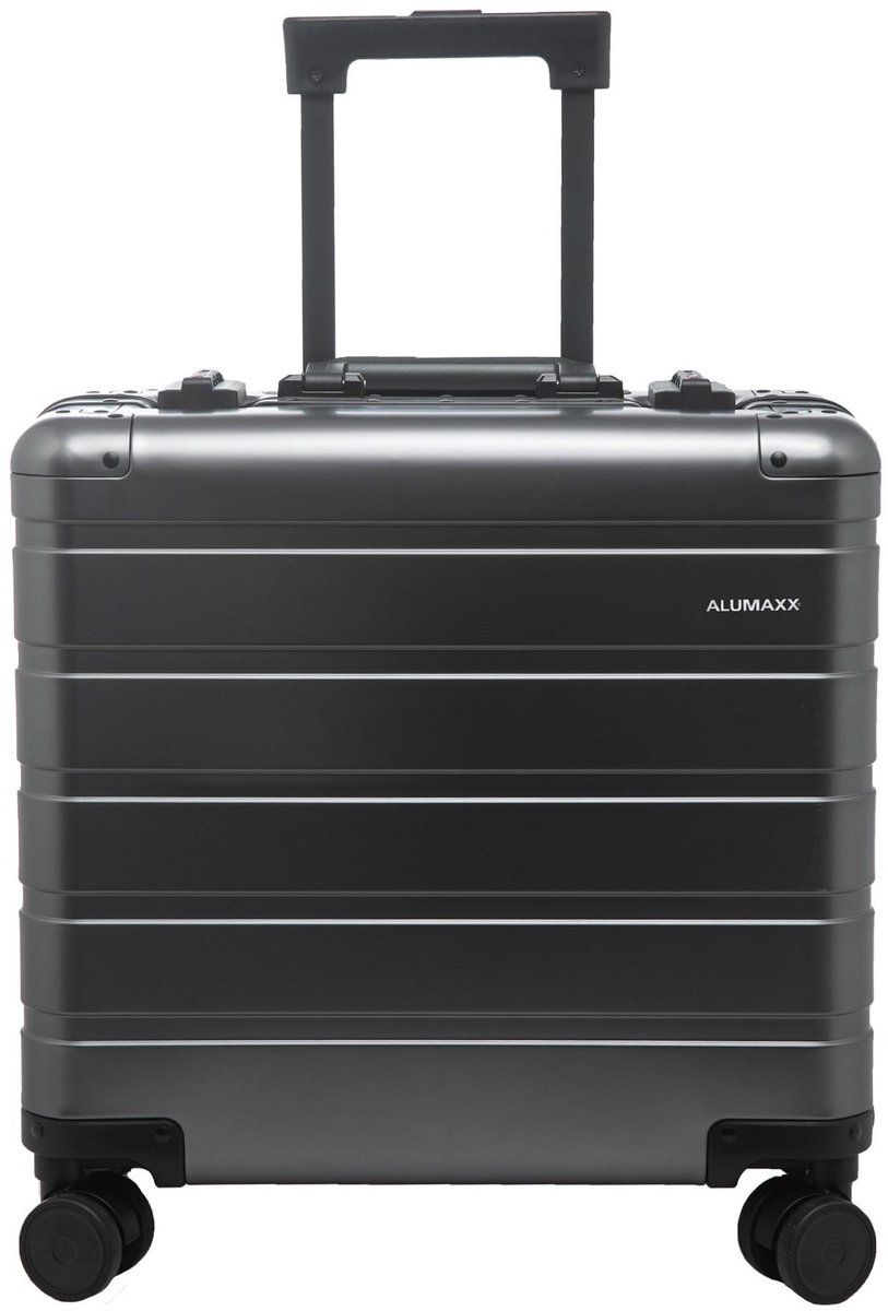 Alumaxx Gravity 4-wielige Pilotentrolley van Aluminium, 44 cm, met laptopvak - Harde bagage - TSA slot - grau