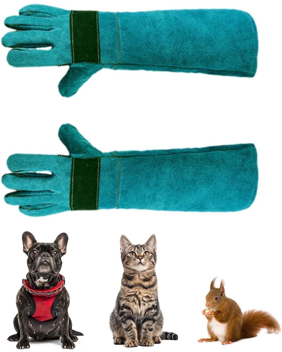 Elzusha - Robuuste Dierenhandschoenen 35 cm voor Training en Verzorging