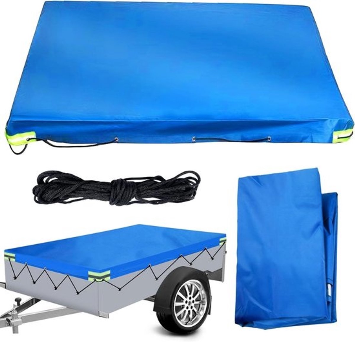 Waterdicht afdekzeil voor aanhangers 209 x 115 cm - Bescherming tegen weer en wind