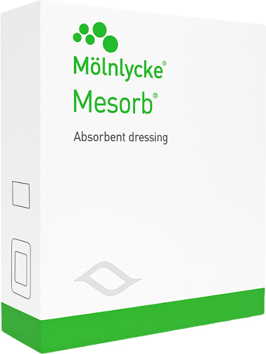 Mesorb absorberend verband 10 x 20 cm 10 stuks