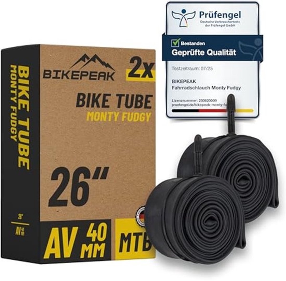 2-Pack Binnenbanden voor Mountainbike en Gravelbike - 26 Inch AV Ventiel