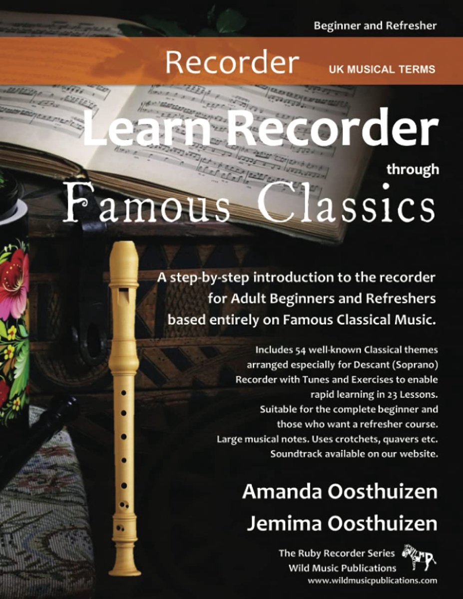 Learn Recorder through Famous Classics: UK Musical Terms: a step-by-step introduction to the recorder for Adult - ShopVlot