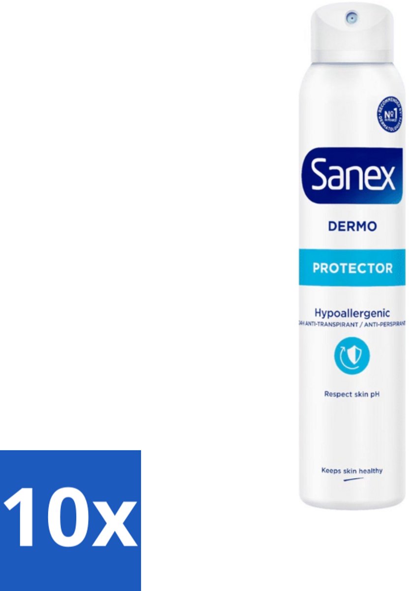 Sanex Dermo - Deodorant Spray - Hypoallergeen - Anti-Transpirant - 150 ml - Bulkverpakking - 10 stuks