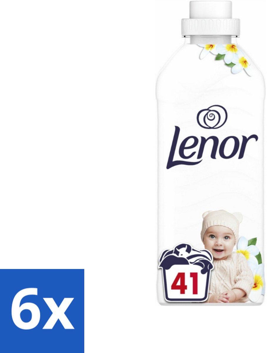 6 x Lenor - Wasverzachter - Gevoelig - Milde Geur - 41 Wasbeurten - Wasverzachter - Lenor - Gevoelige Huid - Milde Geur - Langdurige Frisheid