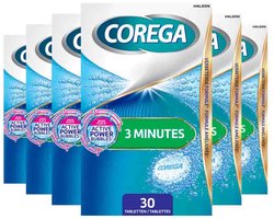 Corega Reinigingstabletten 3 Minutes - 6 x 30 - 180 stuks