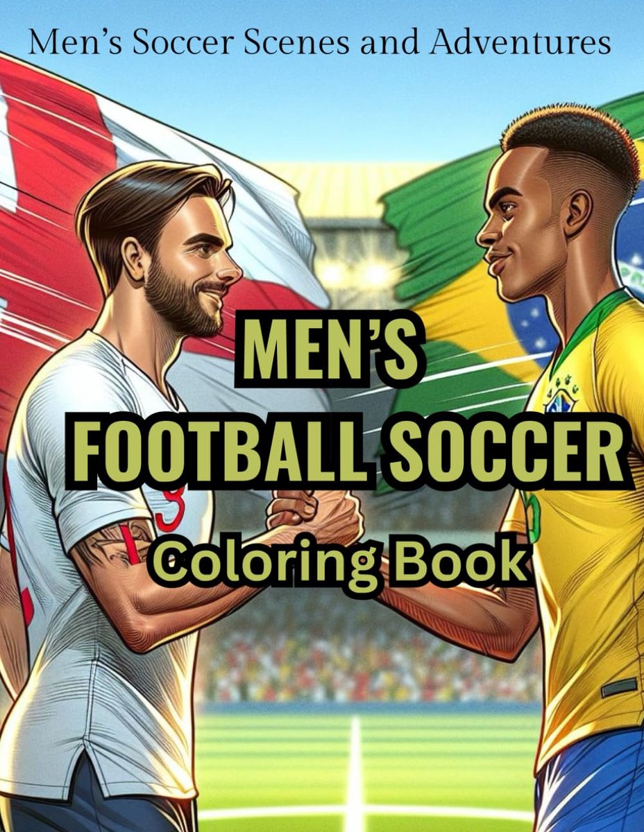 Men's Football Soccer Coloring Book: Men's Soccer Scenes and Adventures - ShopVlot
