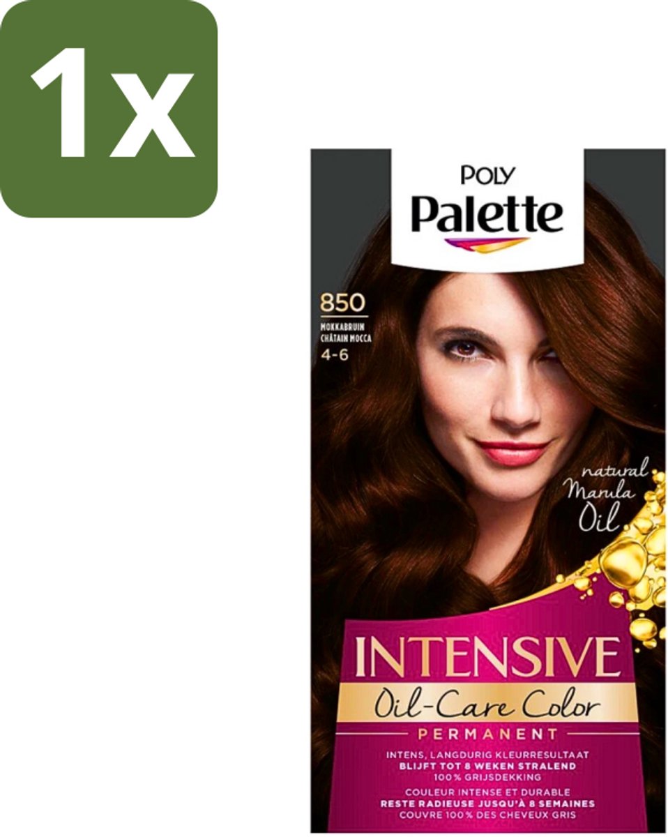 Poly Palette - Haarverf - Mokka Bruin 850 - 115ml - 1 stuk