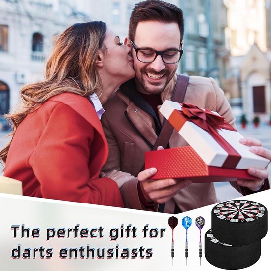 Dart Holder met 3 Verschillende Stalen Darts - Accessoires voor Dartfans, Opslag en Cadeaus voor Mannen van Dart — afbeelding 3