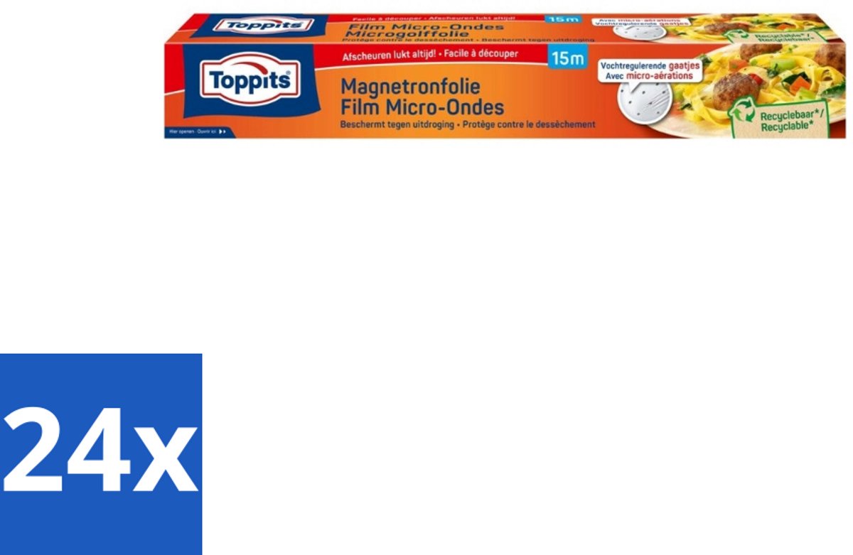 Toppits – Magnetronfolie – 15 m - Voordeelverpakking - 24 stuks